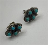 Vintage Turkuaz Silver Earring