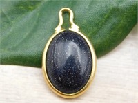 BLUE GOLDSTONE PENDANT ROCK STONE LAPIDARY SPECIME