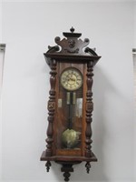 Antique German Regulator Clock 52"x17"
