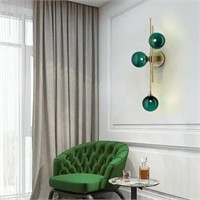 Globe Wall Sconce Green Glass MSRP $ 269.99