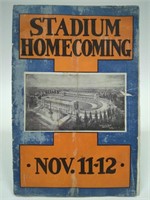 1920 Illini Stadium Homecoming Football Program