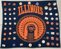 1950-2020 Illini Blanket Homecoming Pin Collection