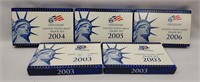 (2) 2003, ’04, ’05, ’06 Proof Sets