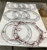 7-14in & 2-18in wire wreath rings