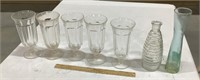 Vases & glasses - bottom of one glass chipped see