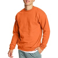 Hanes Men's EcoSmart Sweatshirt, safety orange,