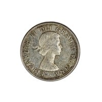 1961 Canada Fifty Cents Elizabeth II Silver Coin
