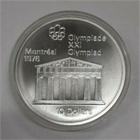 92.5 Silver 1976 Montreal XXI Olympiad $10 Coin