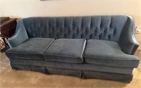 Long Blue Sofa