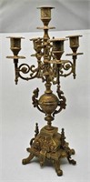 Solid Brass Ornate French Candelabra