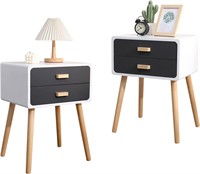 $150  Set of 2 Nightstand End Table with Drawers