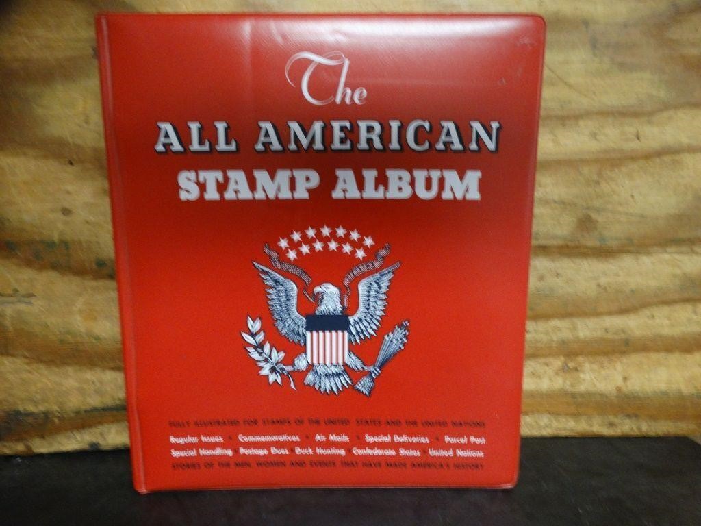 The America Stamp Album with Many Stamps