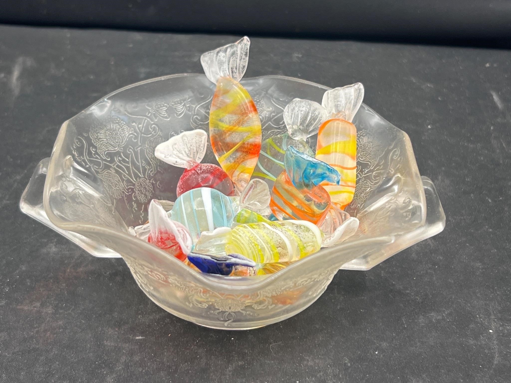 Vintage art glass candy