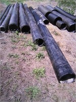 all black plastic drainage pipes