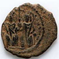 Byzantine coin-AE decanummium-Justin II-Antioch ye