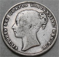 Great Britain Victoria Shilling 1859