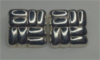Sterling Silver Clip On Earrings, total weight is
