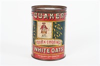 EARLY QUAKER QUICK COOKING WHITE OATS POUND TIN