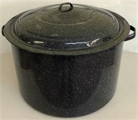 Blue Speckled Enamel Canning Pot