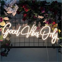 Good Vibes Only Neon Sign Light (Warm White)