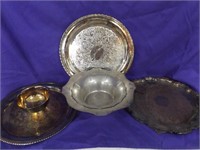 SHEFFIELD SILVER PLATE & PLYMOUTH PEWTER PIECES