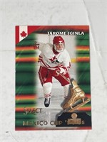 1995 Jerome Iginla Mexico cup hockey card