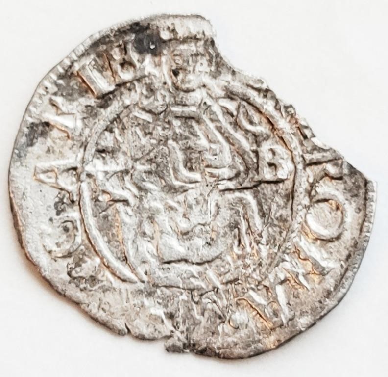 Hungary, Maximilian II 1577 silver Denar coin