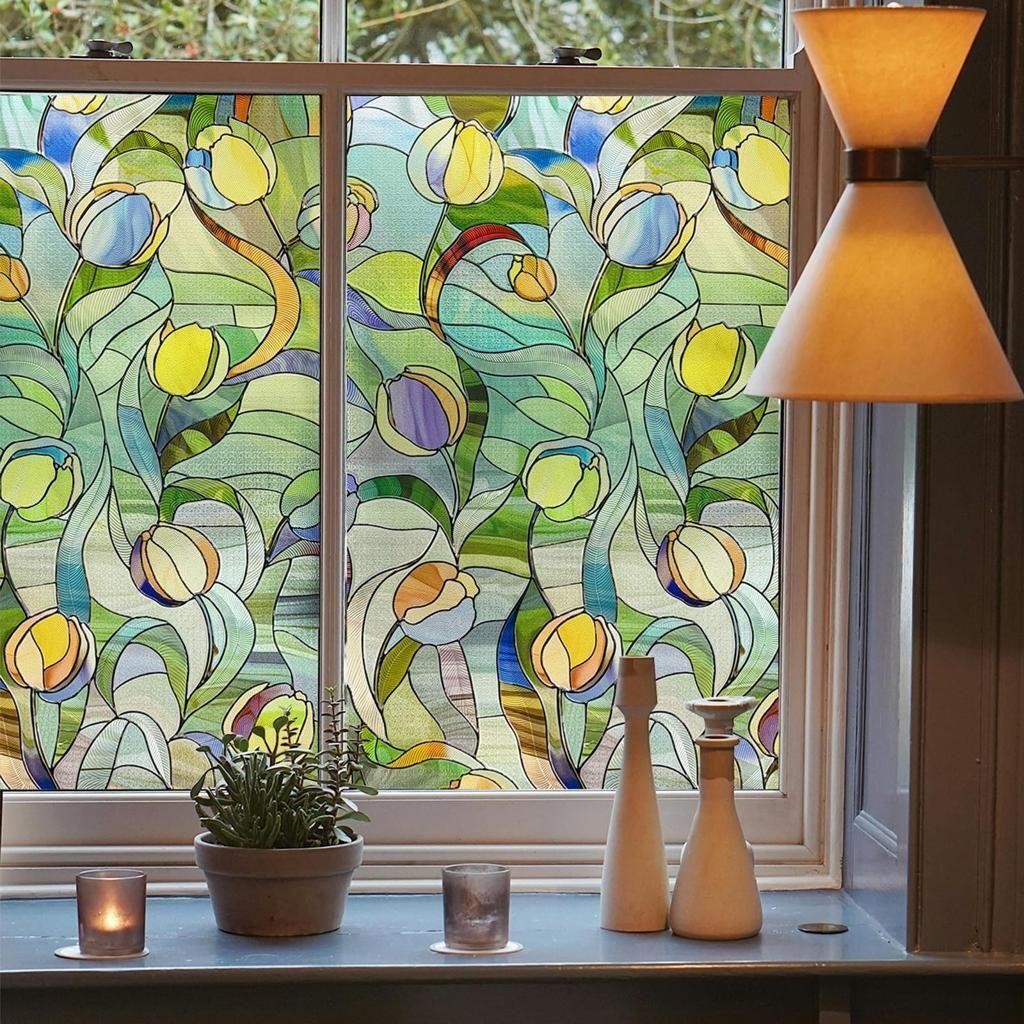 3D Stained Glass Window Film  Decorative Window