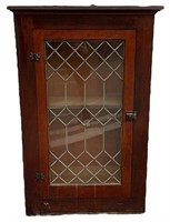 Victorian Mahogany Bookcase, Leaded Glass Door