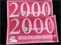 (2) 2000 US Mint Uncirculated Coin Sets Denver