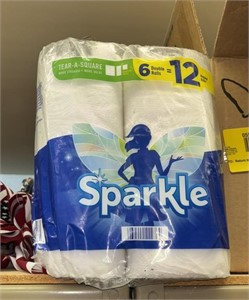 pack of 6 rolls sparkle paper towels