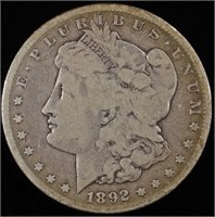 1892-S MORGAN DOLLAR VG