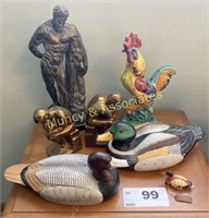 Bookends, Ducks, Rooster, Santini