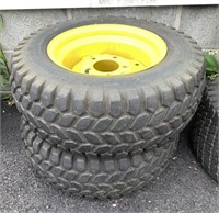 pair of Good Year 23 X 8.50-12 tires on JD rims