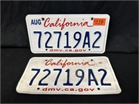 Matching California License Plates