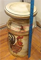Decorative Rooster Cream Can