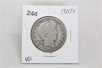 1907 S Half Dollar-VG