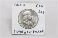 1963 D Half Dollar-BU