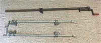 (2) PIPE CLAMPS & (1) BAR CLAMP