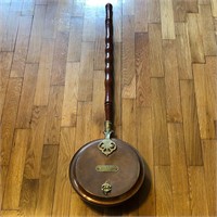 Copper Claridges Hotel Bed Warmer with Wood Handle