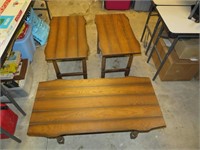 Mid-Century Coffee Table & 2 Matching End Tables