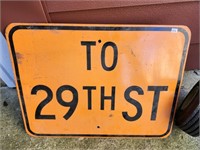Street Sign "To 29th St",  Metal