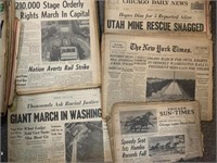 LOT OF VINTAGE NEWSPAPER HEADLINES