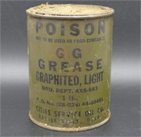 Vtg U S Military Graphite Grease & Oil Tins Lot