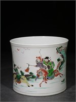 Chinese Famille Rose Porcelain Brushpot