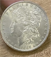 1886 P  SILVER MORGAN SILVER $1 DOLLAR COIN