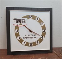 Tab soda advertising clock
