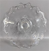 14" Vintage Teardrop Glass Cake Plate