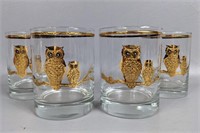 Four Vintage Gold Decorated Highball Glasses