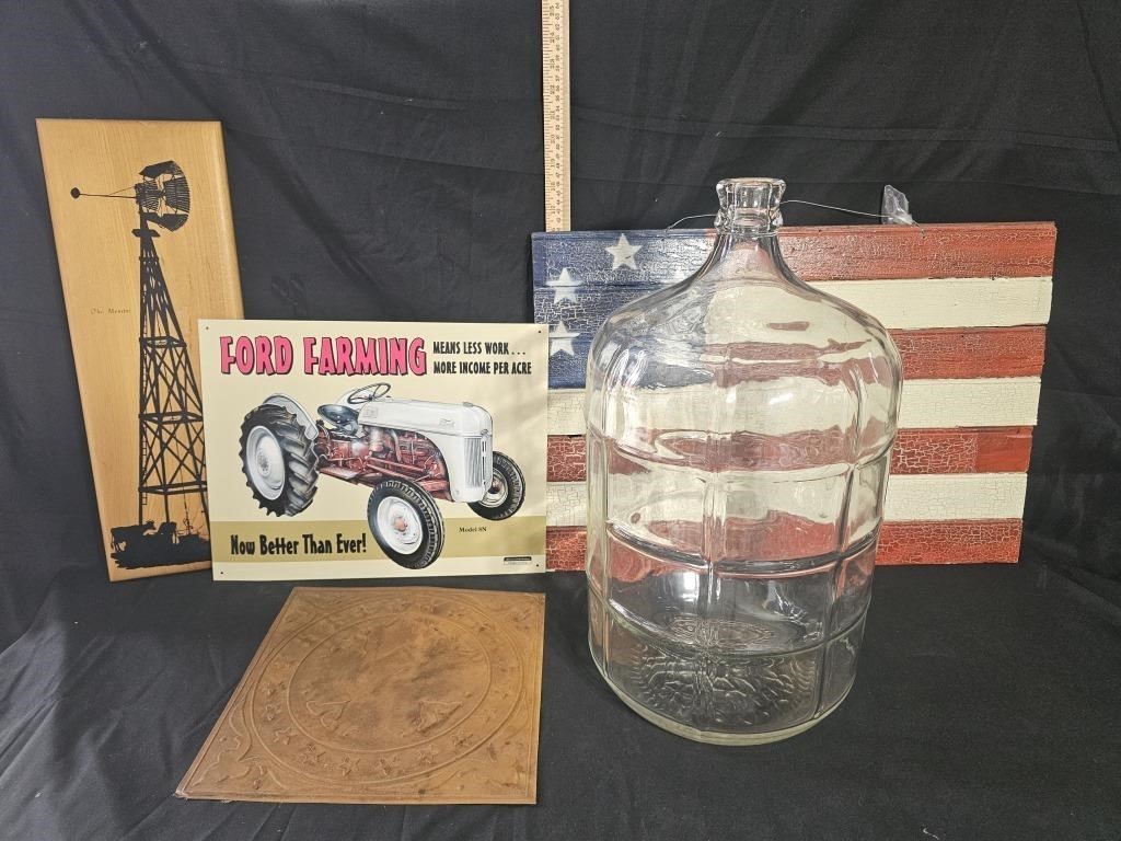 5 Gallon Glass Carboy & Hanging Decor